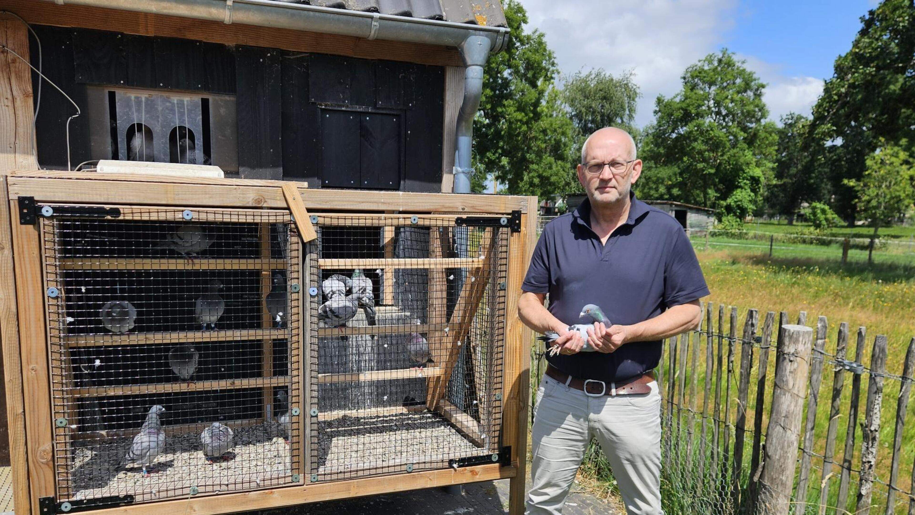 Jan Hokse van de Streekvliegers uit Staphorst wint eerste jonge duivenvlucht