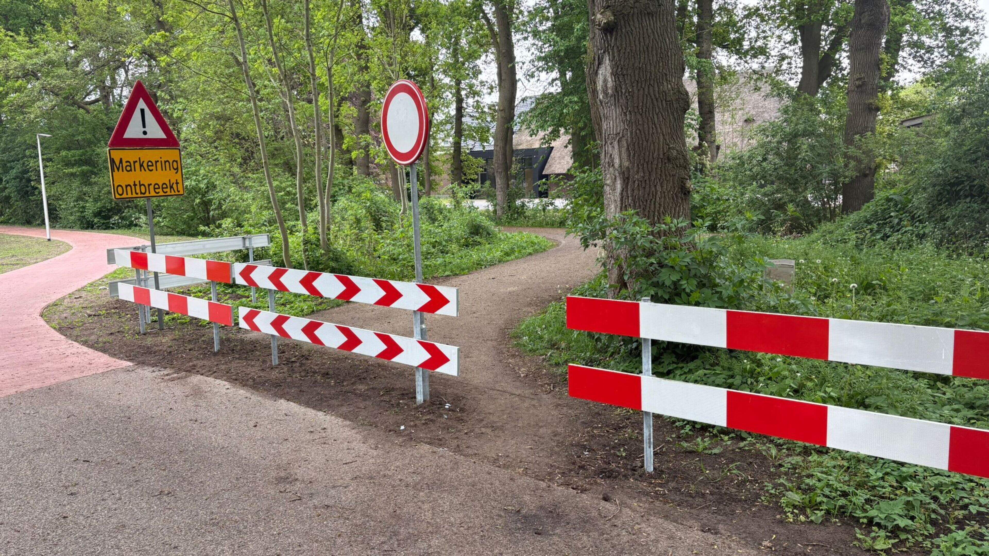 Fietspad Blankensteinweg in Meppel ligt er, maar valt door de onverwachte protesten twee keer zo duu