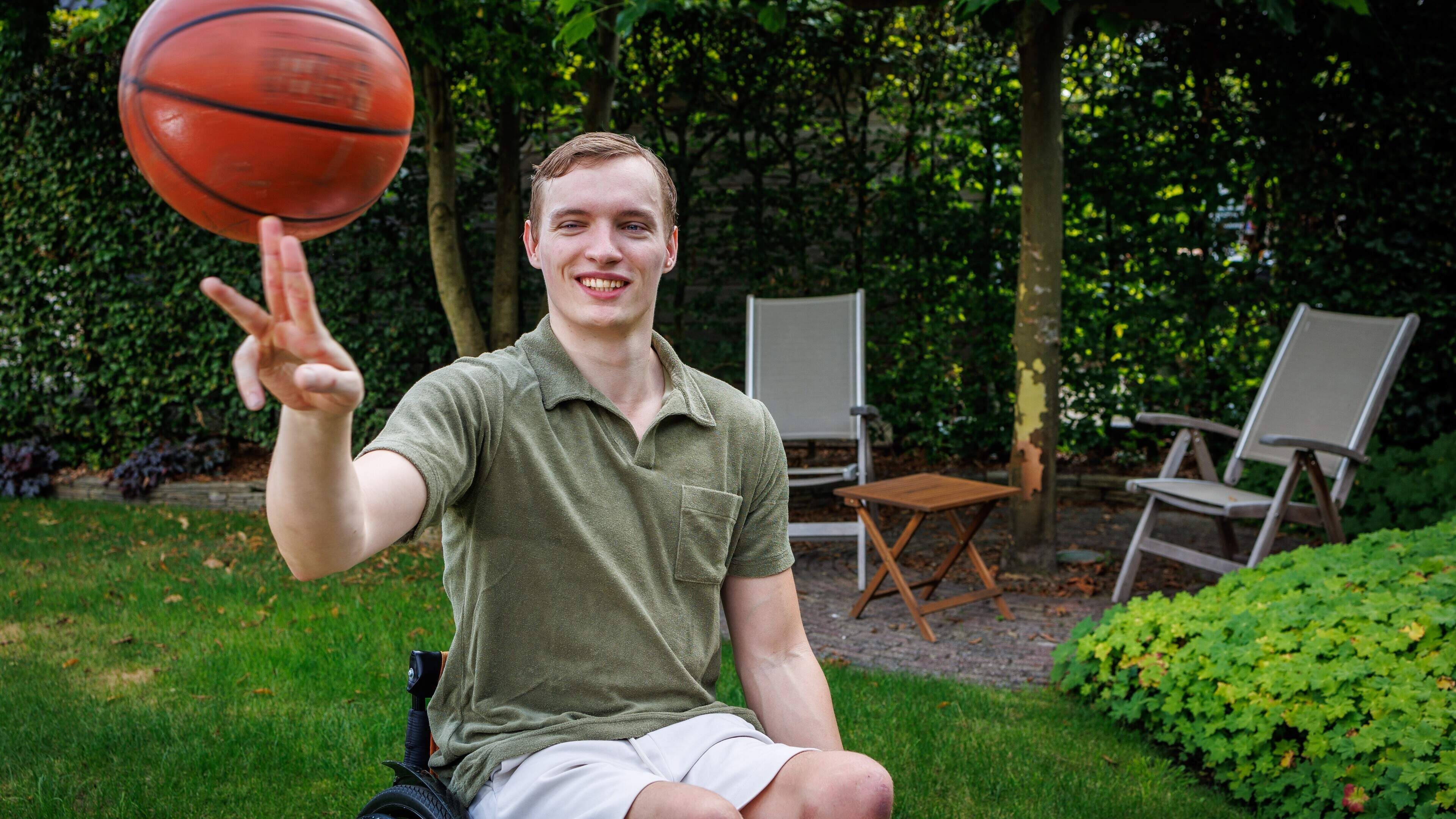 Voor rolstoelbasketballer Quinten Zantinge uit Havelte viel er onlangs toch nog wat te juichen: ‘Het